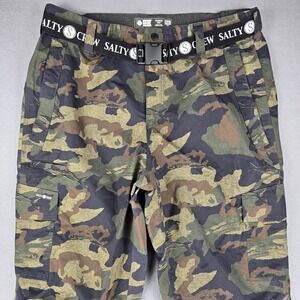 Salty Crew Pinnacle Tech Pants Camo Mens XXL New Outdoor Fishing‎ Hunting Mud